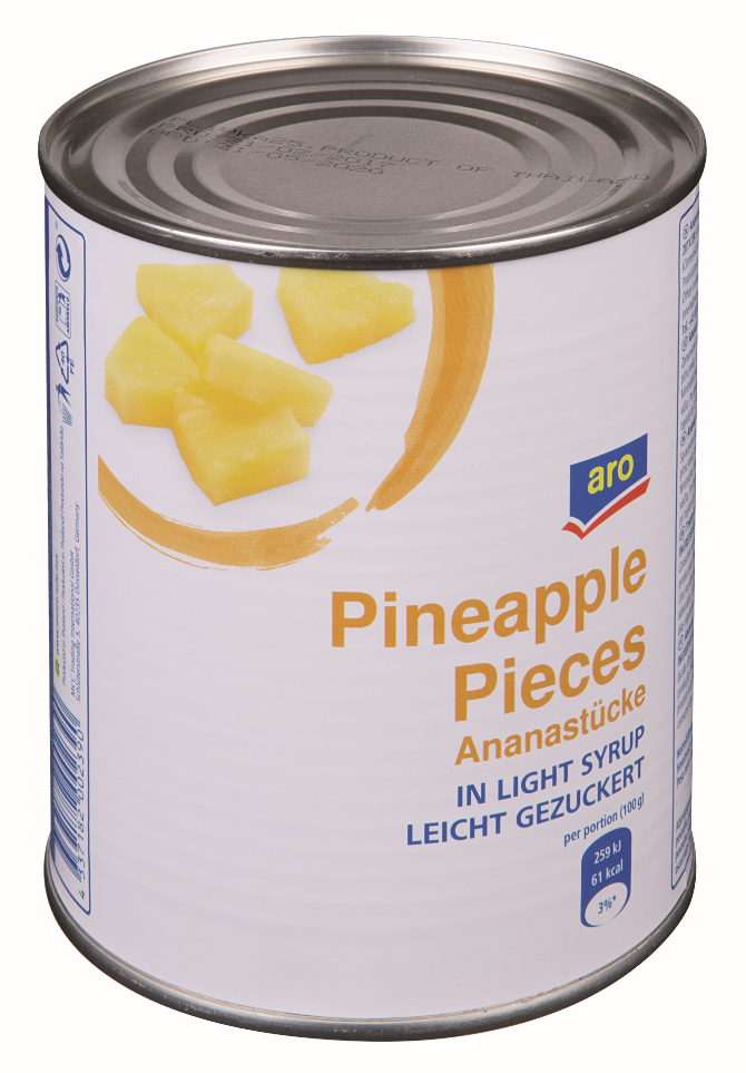 aro Ananas kousky 12 x 850 ml