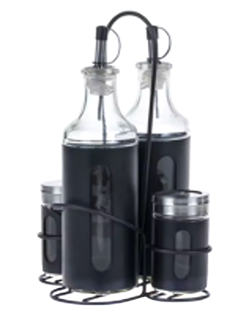 METRO PROFESSIONAL Menážka Black sůl + pepř + ocet + olej 1 ks