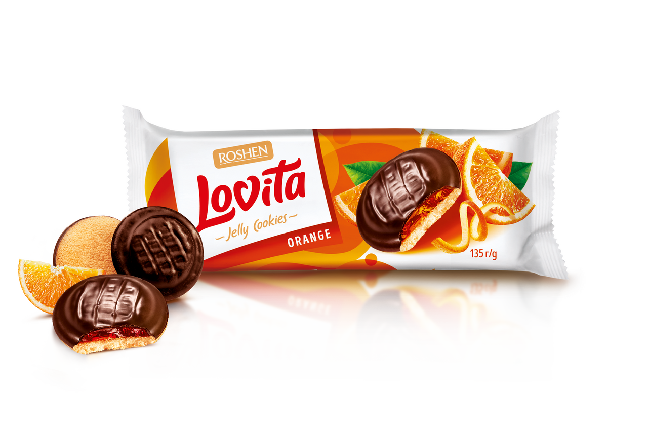ROSHEN Lovita Čokopiškot pomeranč 135 g