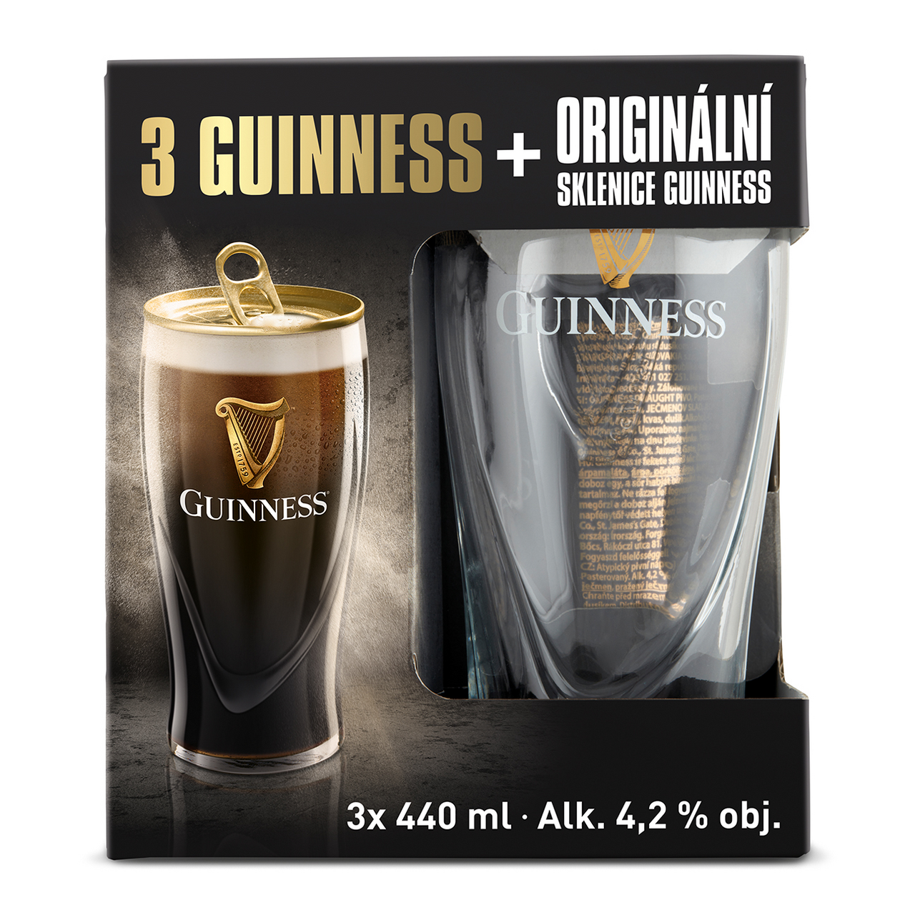 GUINNESS Draught Multipack 3 x 440 ml plech