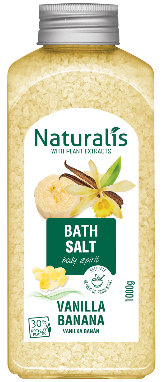 NATURALIS Vanila Banan Sůl do koupele 1 kg