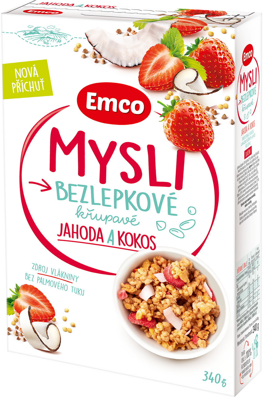 MYSLI jahoda kokos bezlepku 340 g