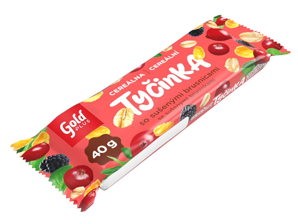 Gold Plus Cereální tyčinka brusinka 40 g