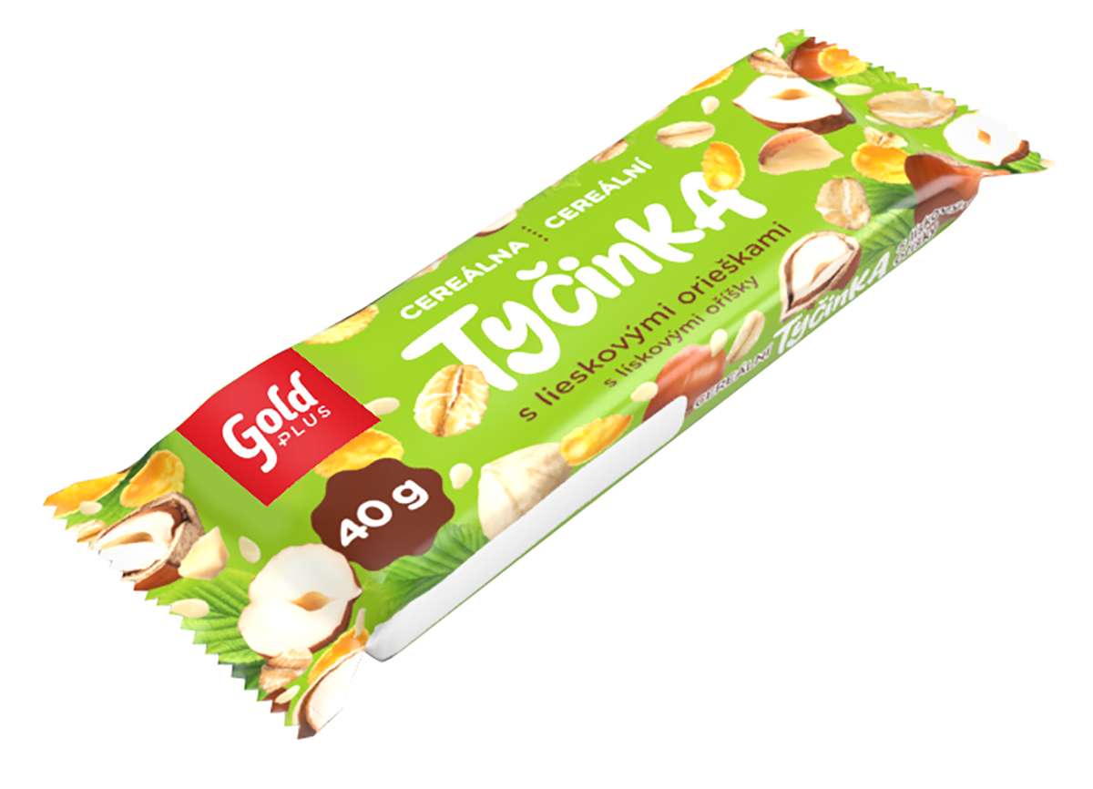 Gold Plus Cereální tyčinka s oříšky 40 g