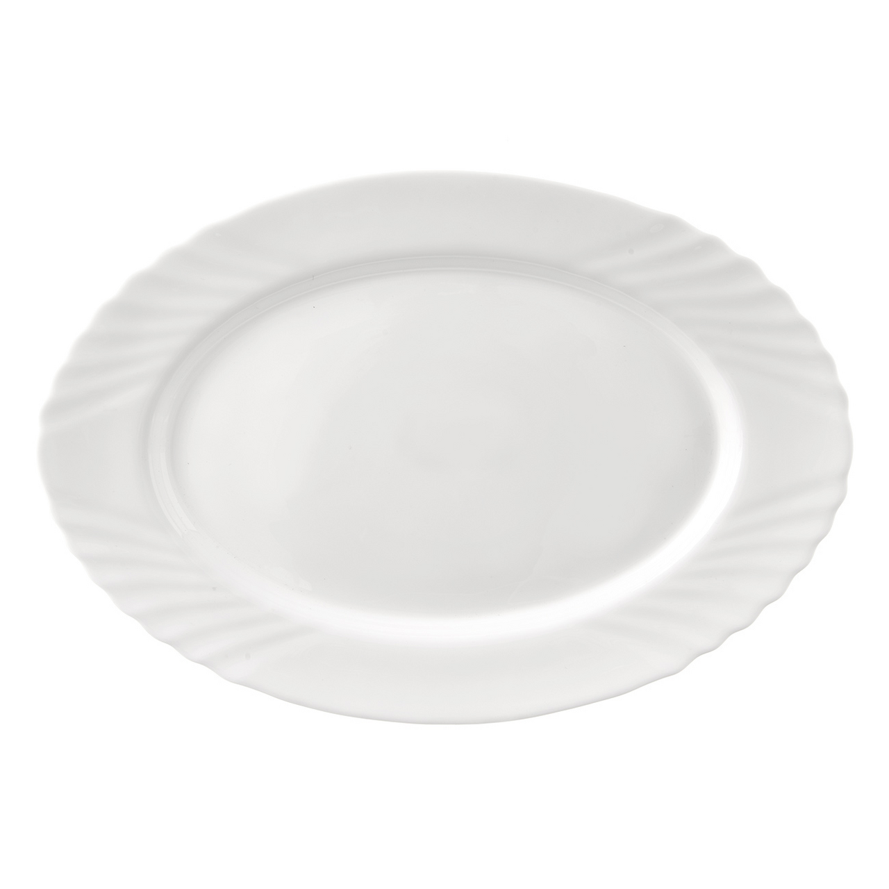 Orion Talíř oválný vlnky 35 x 24 cm opálové sklo 1 ks