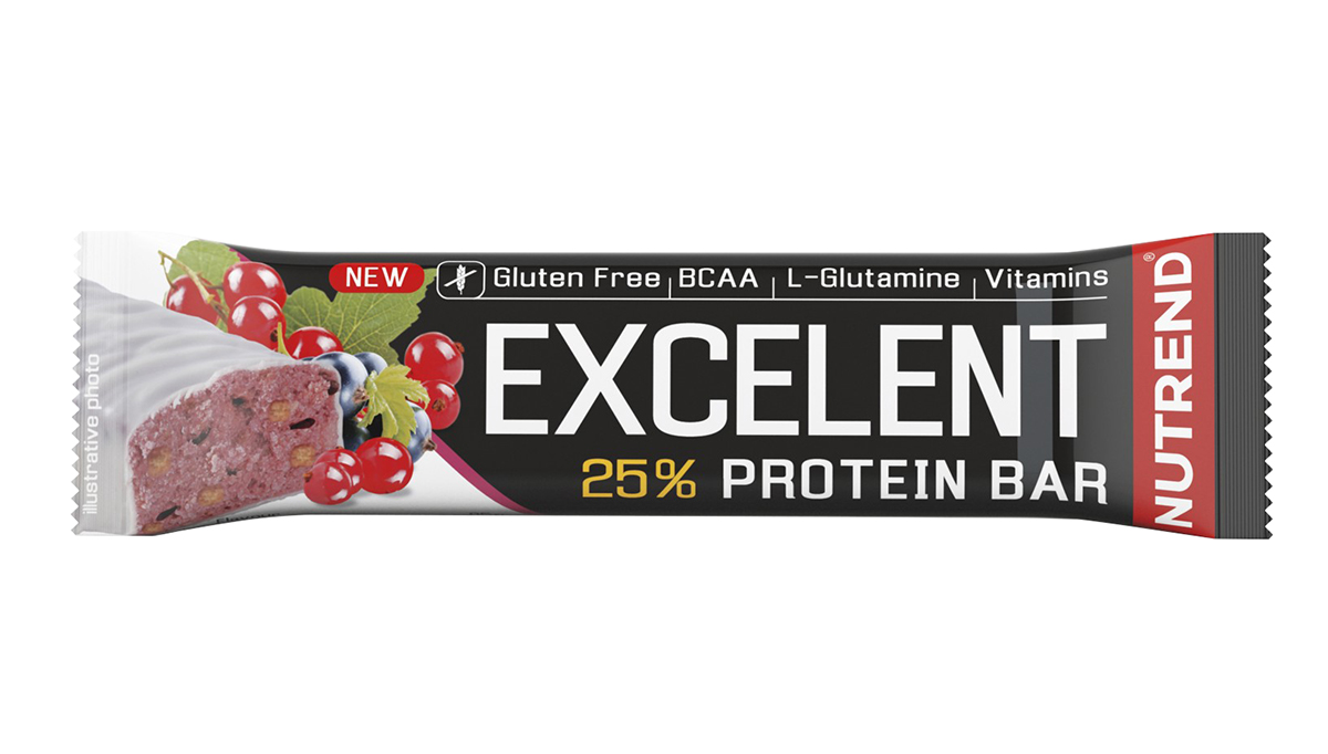 NUTREND Excelent Protein Bar rybíz brusinky 25 % 18 x 85 g