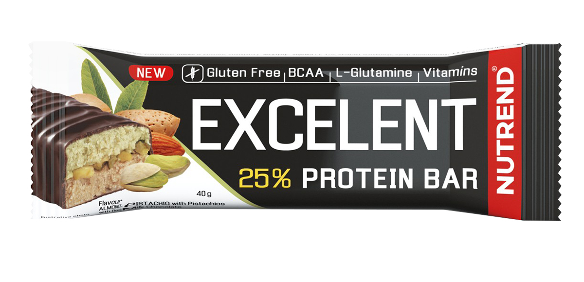 NUTREND Excelent Protein Bar mandle pistácie 25 % 30 x 40 g