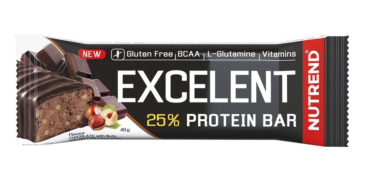 NUTREND Excelent Protein Bar čokoláda oříšky 25 % 40 g