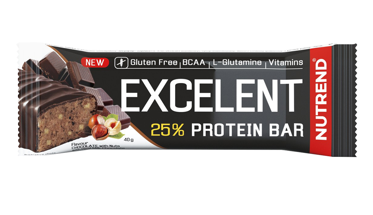 NUTREND Excelent Protein Bar čokoláda oříšky 25 % 30 x 40 g