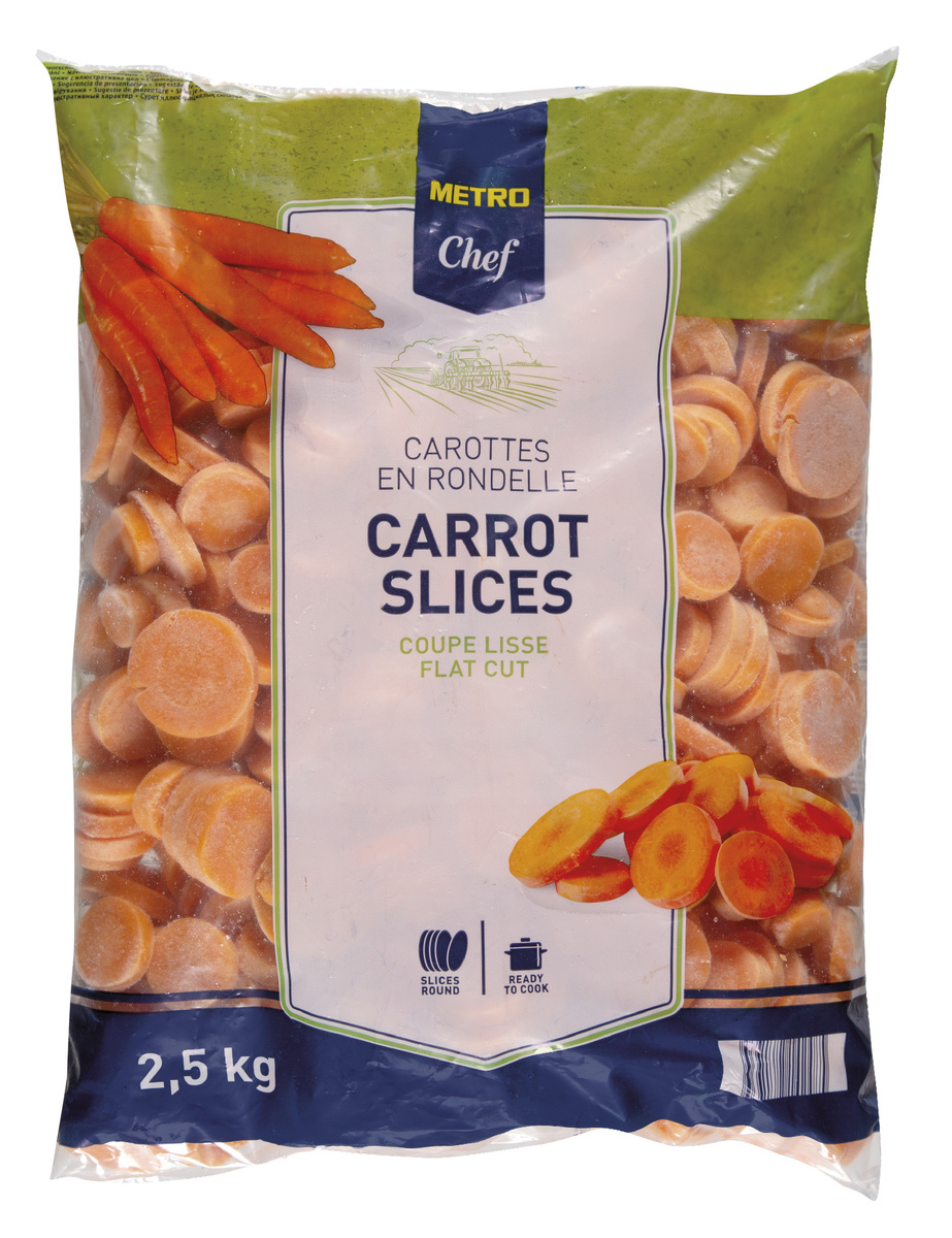 METRO Chef Mrkev plátky mraž. 2,5 kg
