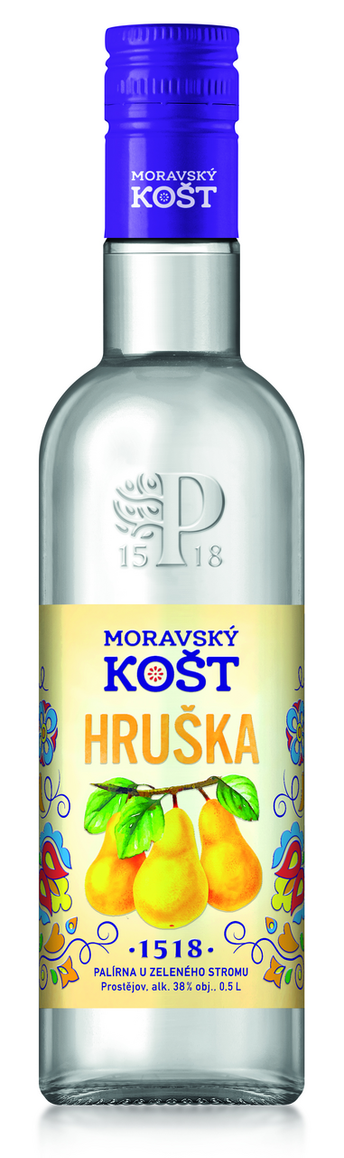 Moravský košt hruška 38% 500 ml