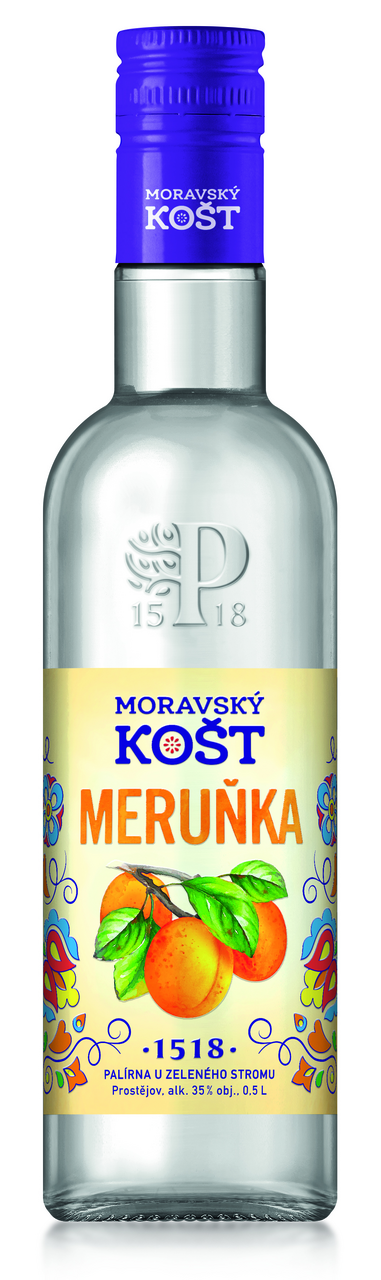 Moravský košt meruňka 35% 500 ml