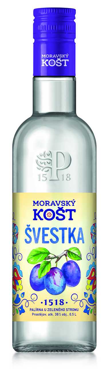 Moravský košt švestka 38% 500 ml
