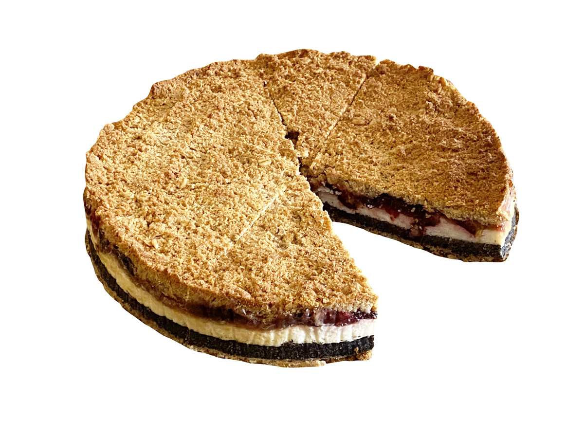 Koláč tvarohový švestka mák 450 g