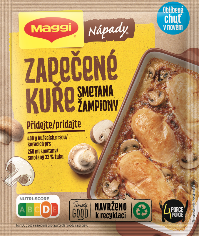 Maggi Nápady Zapečené kuře se žampiony a smetanou 30 g