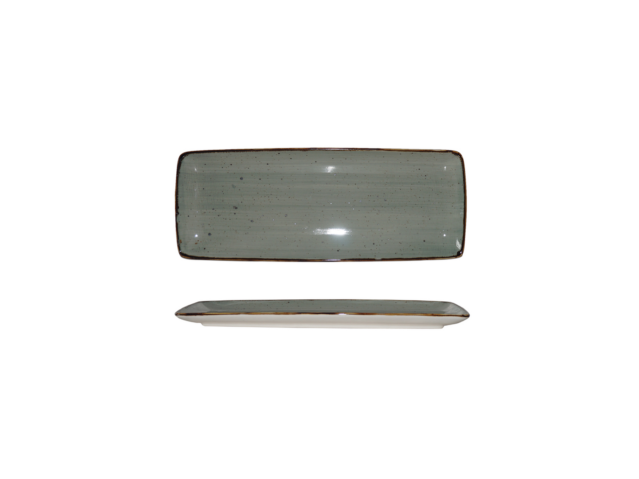 METRO PROFESSIONAL Podnos NOROMI 31 cm porcelán šedý 4 ks