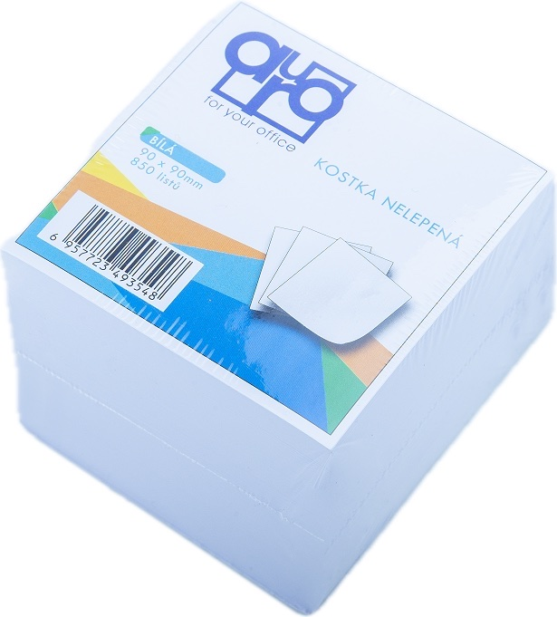 Poznámková kostka 9 x 9 x 850 listů nelepící bílá 1 ks