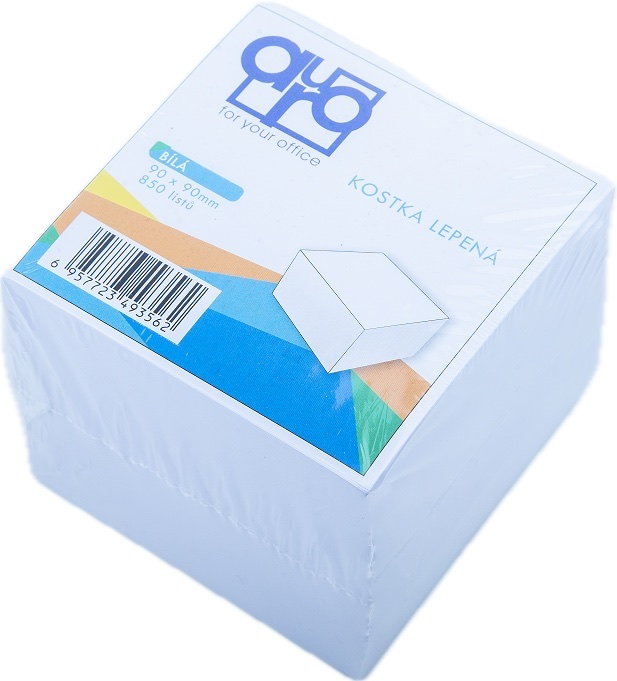 Poznámková kostka 9 x 9 x 850 listů lepící bílá 1 ks