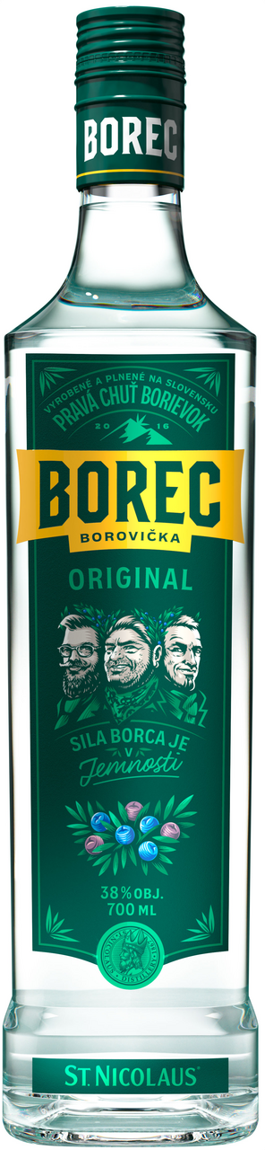 Borovička Borec 38% 700 ml