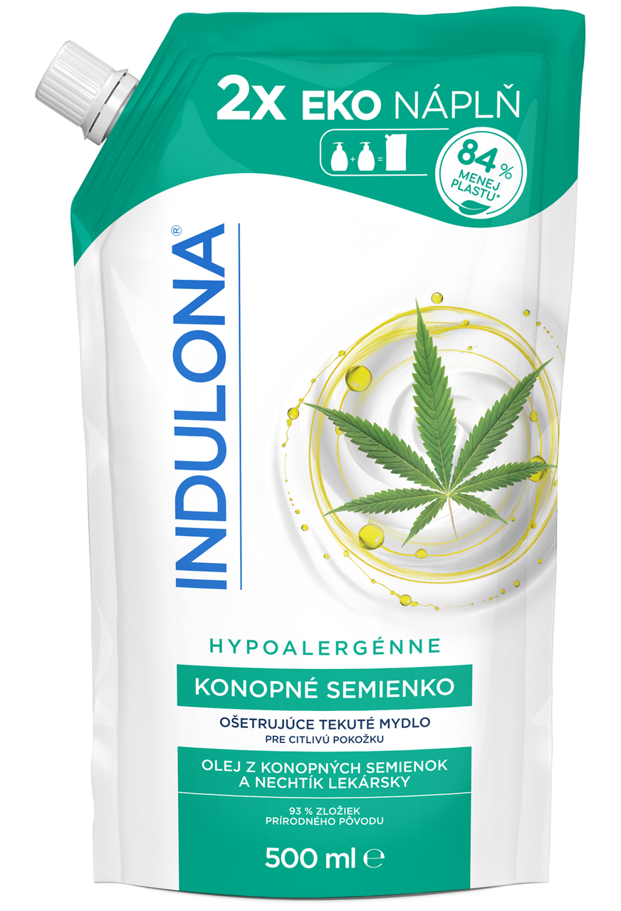 INDULONA Tekuté mýdlo konopné semínko náplň 500 ml