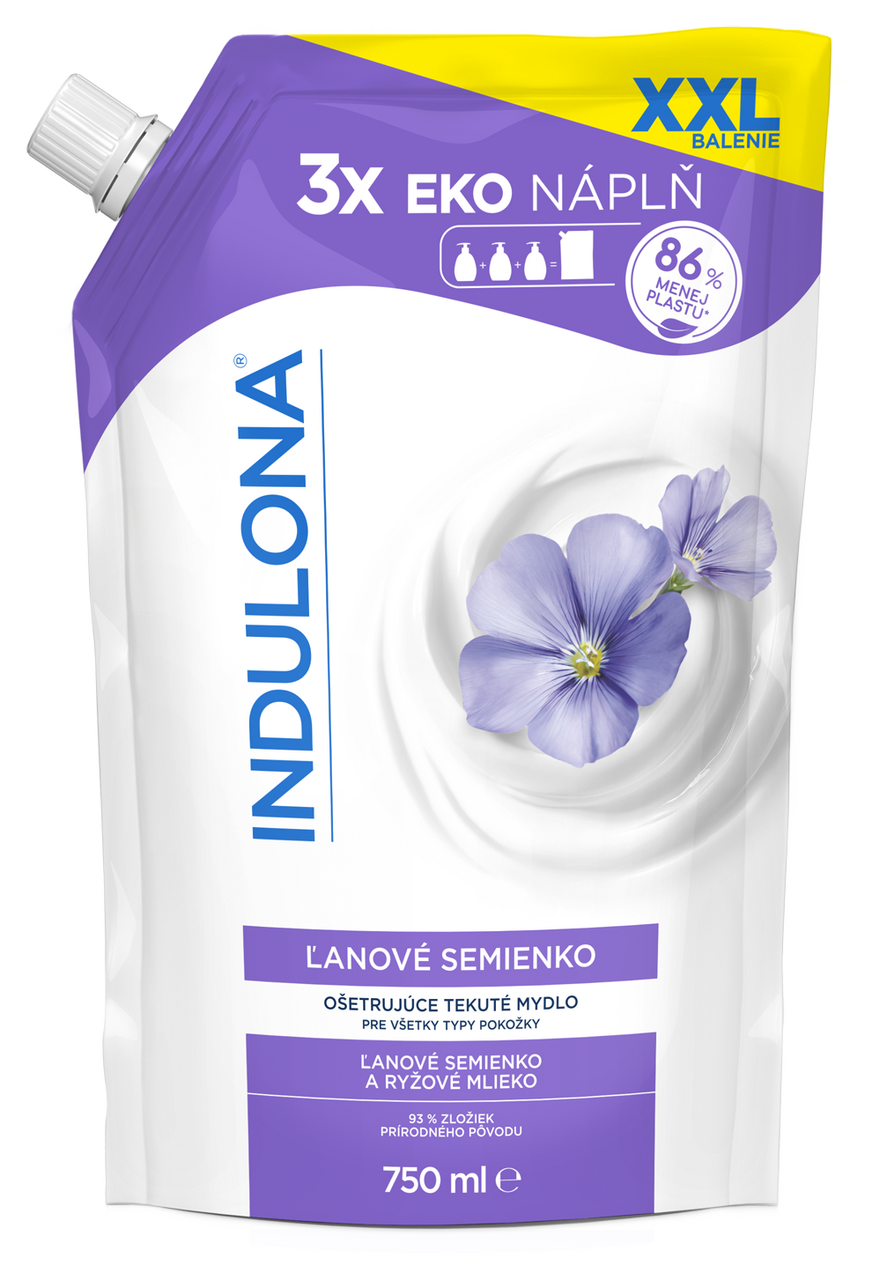 INDULONA Tekuté mýdlo lněné semínko náplň 750 ml