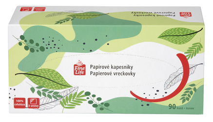 Fine Life Kapesníky papírové 3vrstvé 90 ks