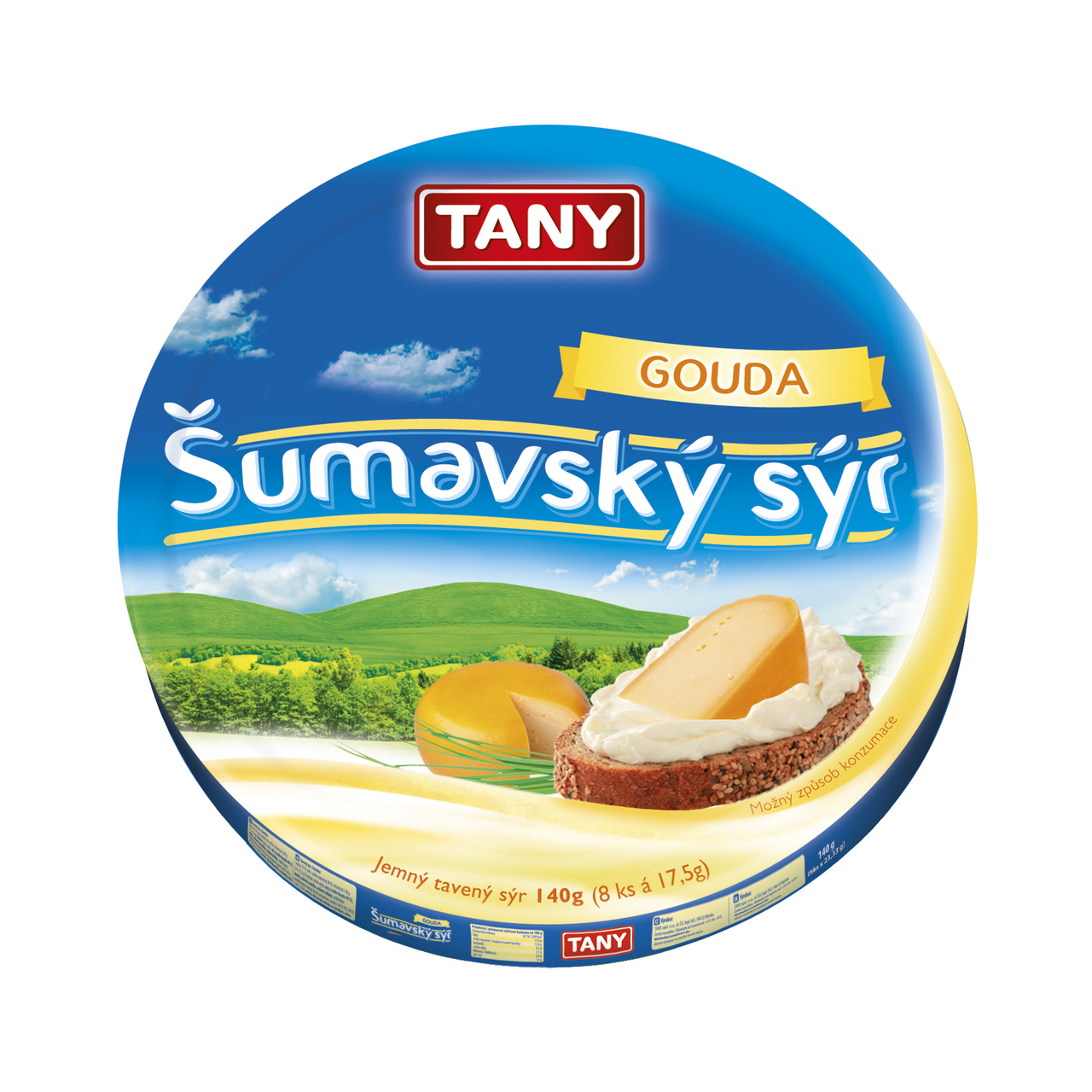 TANY Šumavský tavený sýr Gouda chlaz. 140 g