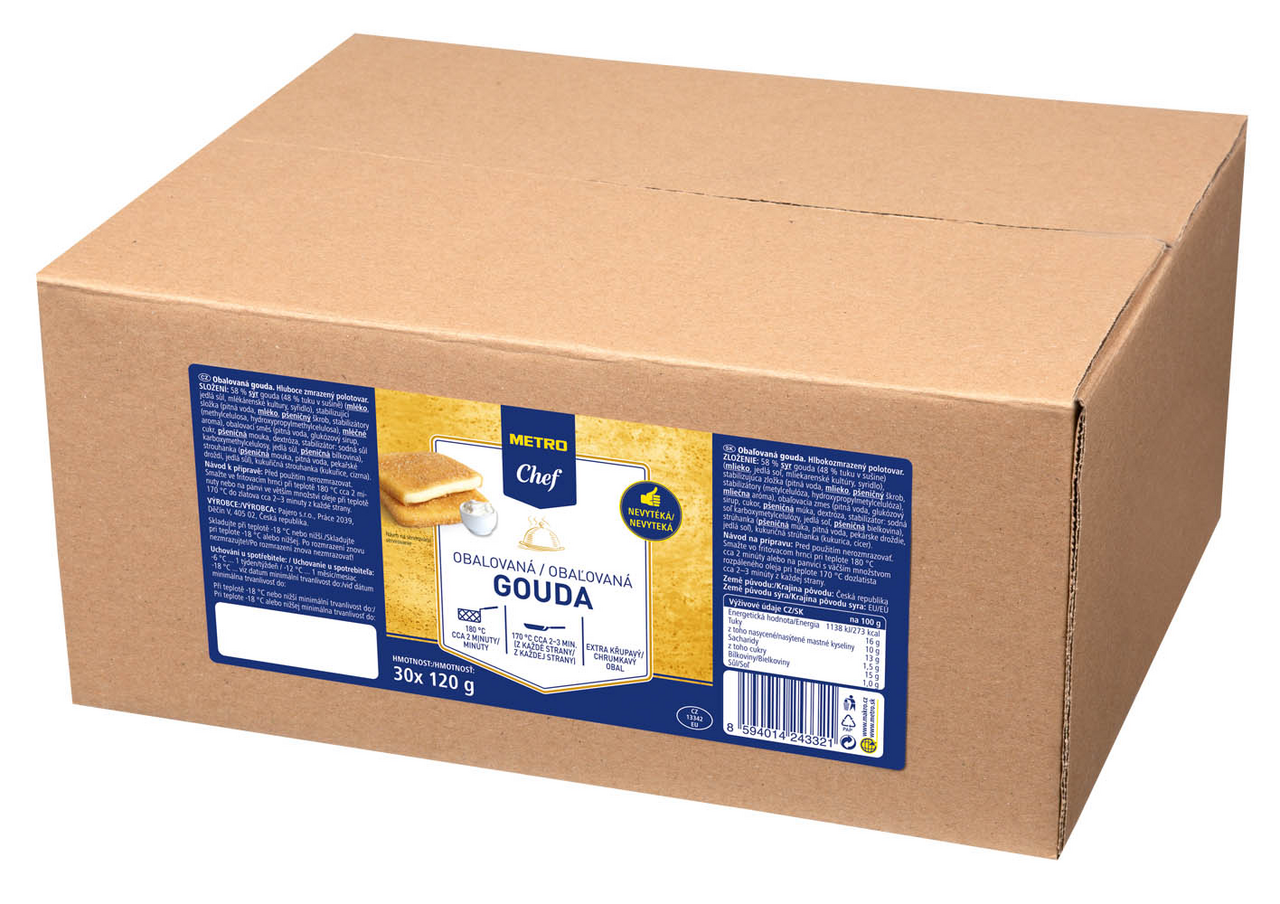 METRO Chef Obalovaná gouda mraž. 30 x 120 g