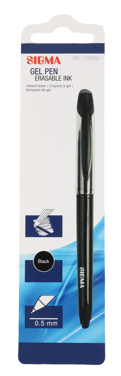 SIGMA Pero gelové mazatelné černé 1 ks