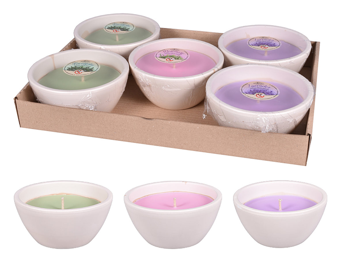 NOHEL-GARDEN Svíčka proti hmyzu levandule/ rozmarýn/ eukalyptus 15 x 7 1 ks