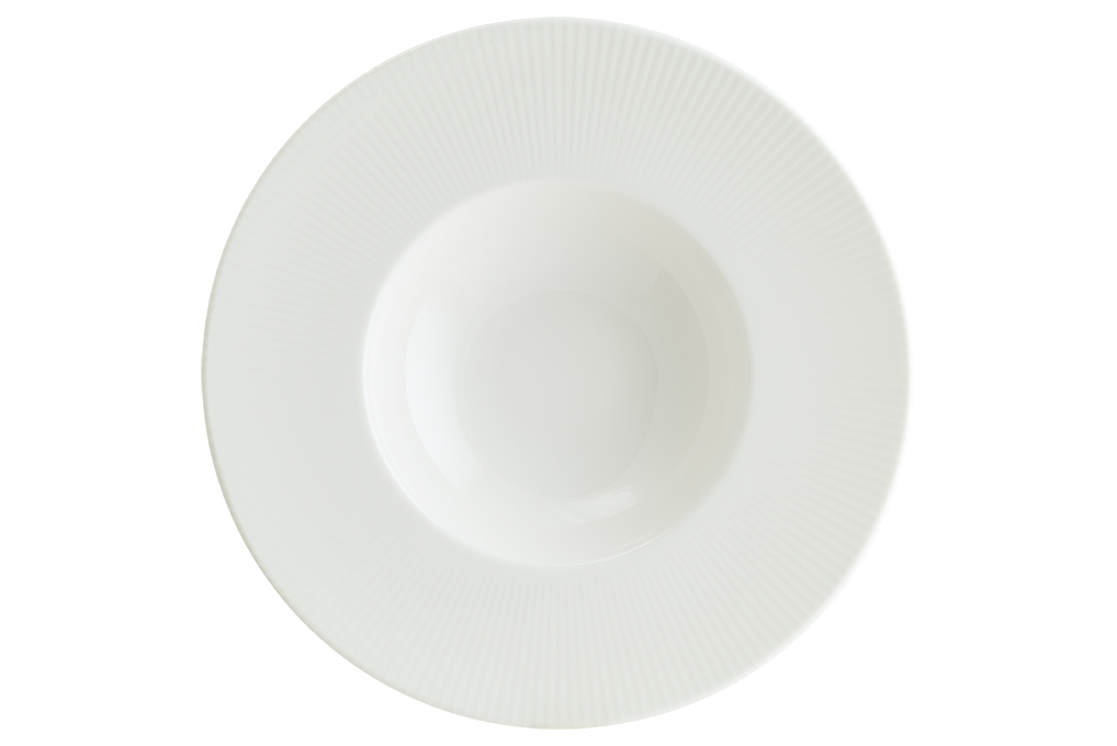 Bonna Talíř hluboký GOUR IRIS 28 cm bílý 1 ks