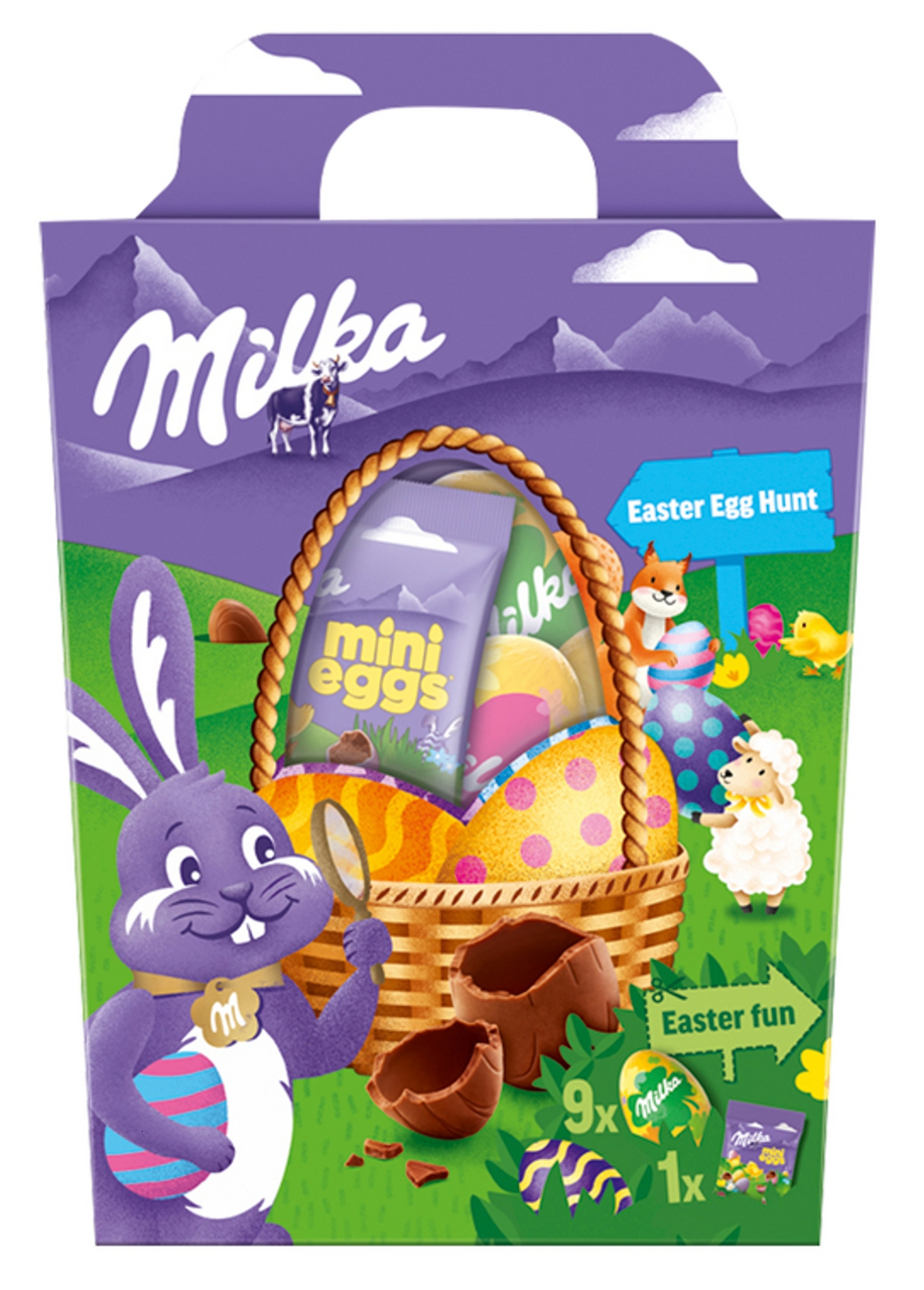 MILKA EGG HUNT KOŠÍČEK 162g