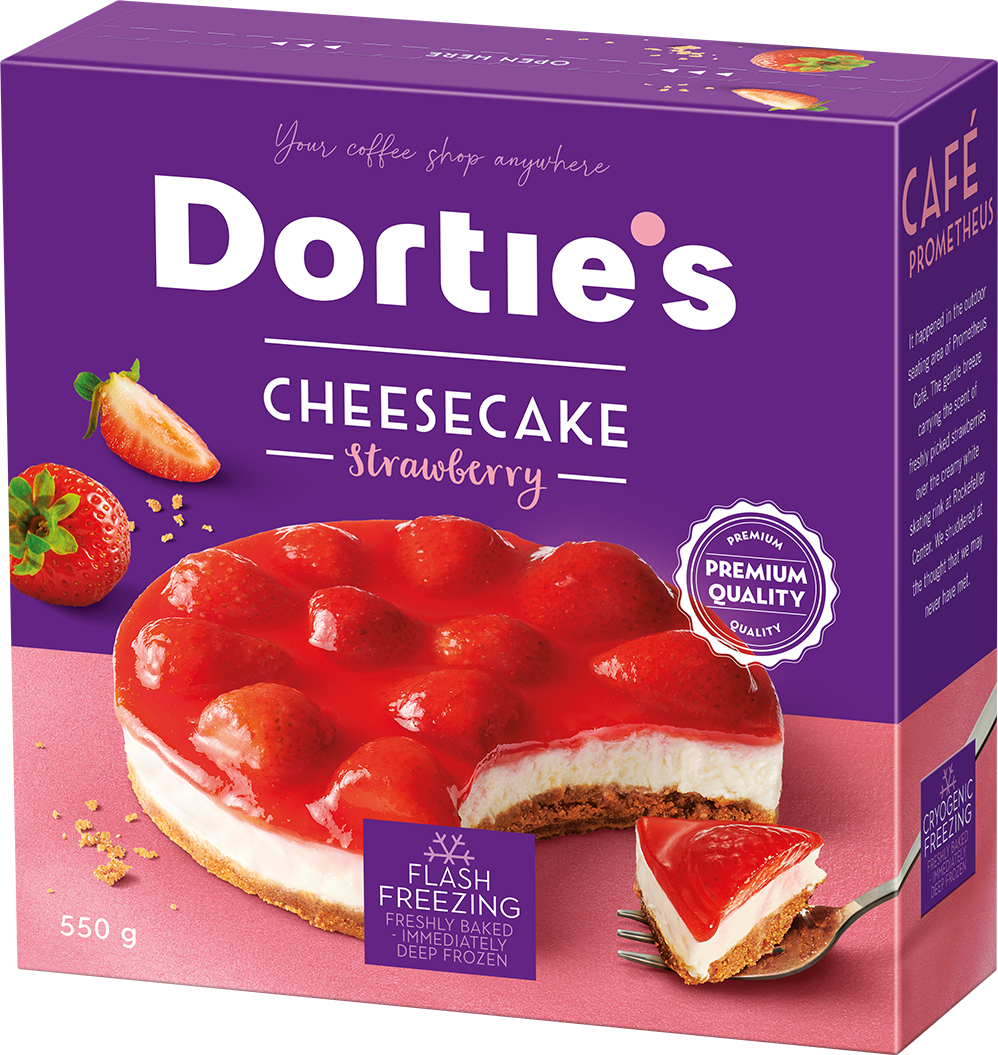 Dortie's Cheesecake jahoda mraž. 550 g