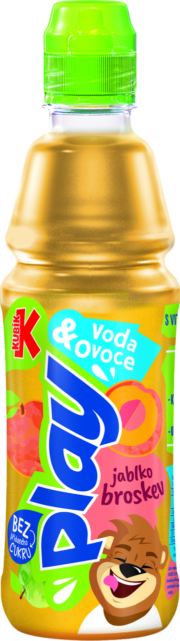 KUBÍK Play jablko broskev 400 ml