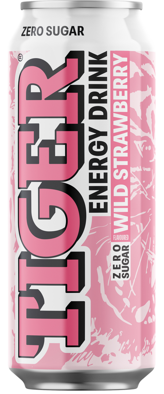 TIGER Zero Wild Strawberry energetický nápoj 12 x 500 ml plech