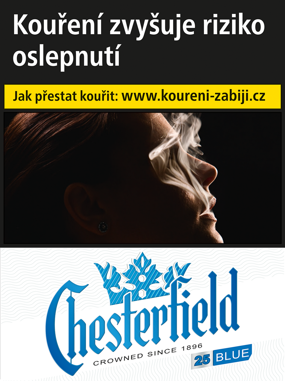 Chesterfield Blue Crown BOB king size tvrdé bal. 8 krab. 25 ks kolek R KC 184 Kč VO cena