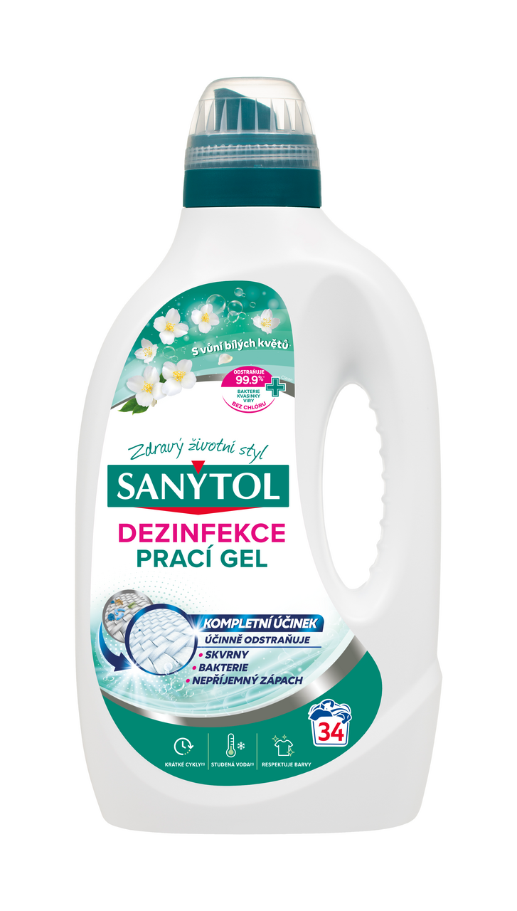 SANYTOL Dezinfekce prací gel květiny (34 praní)