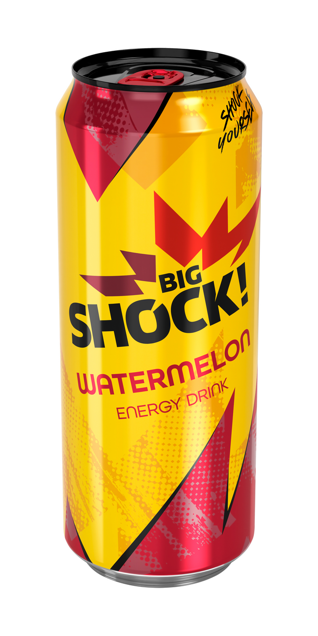 BIG SHOCK! Watermelon energetický nápoj 6 x 500 ml plech