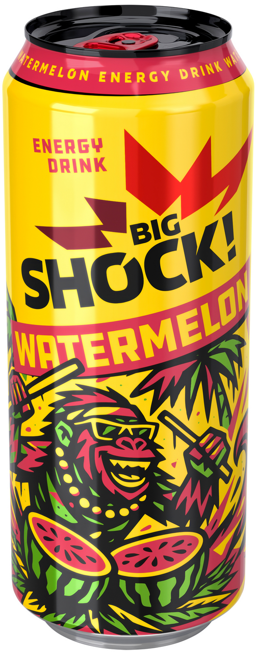 BIG SHOCK! Watermelon energetický nápoj 24 x 500 ml