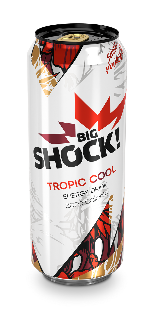 BIG SHOCK! Tropic Cool Zero energetický nápoj 6 x 500 ml plech