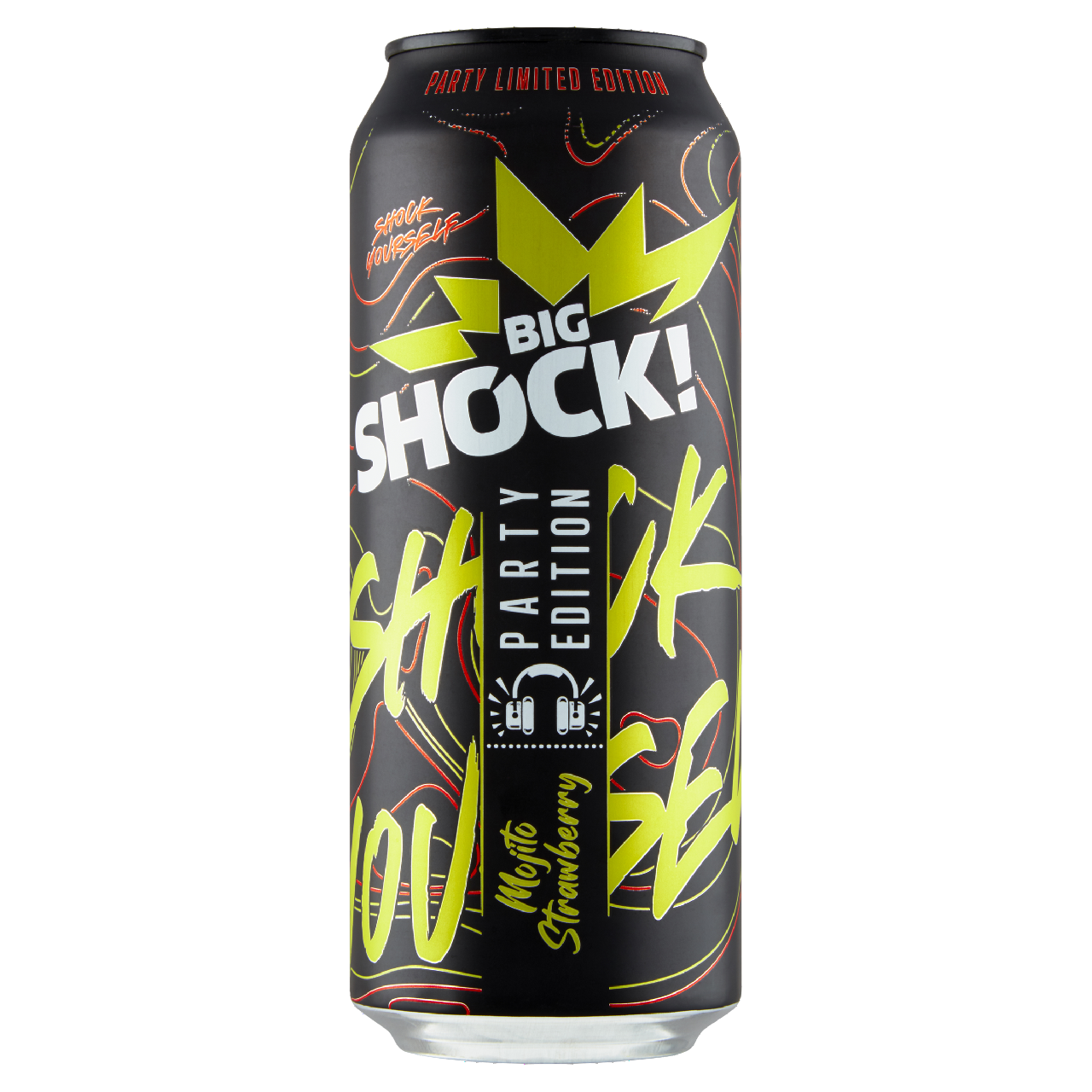 BIG SHOCK! Mojito Strawberry energetický nápoj 6 x 500 ml plech