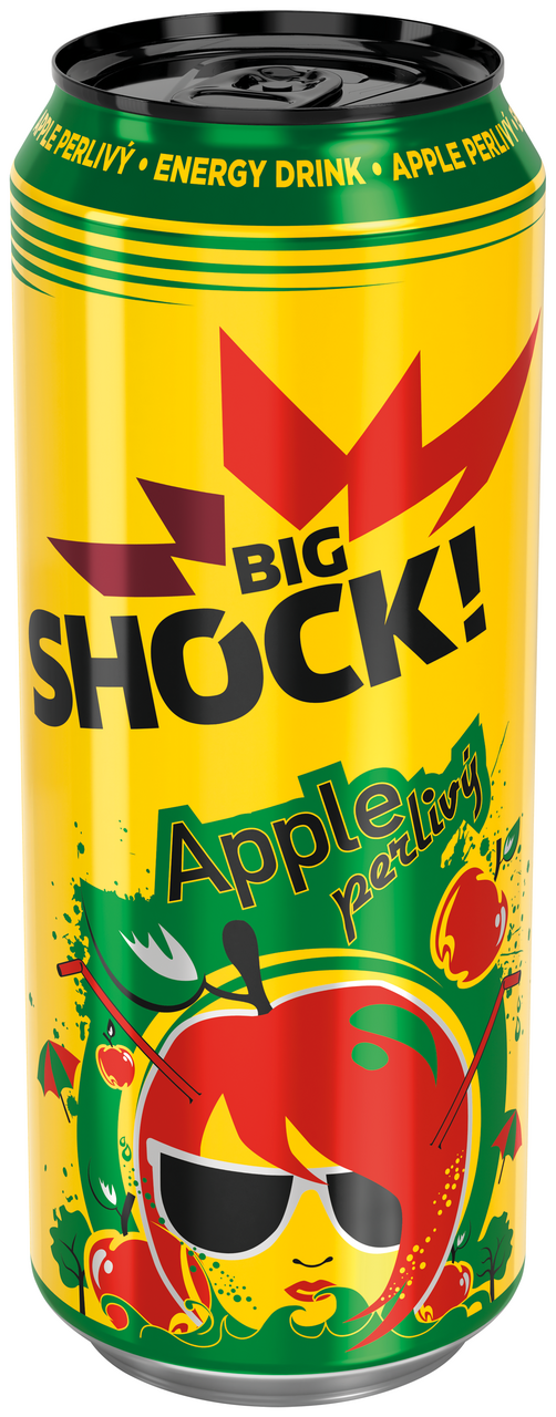 BIG SHOCK! Apple energetický nápoj 6 x 500 ml