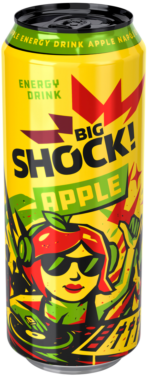 BIG SHOCK! Apple energetický nápoj 24 x 500 ml