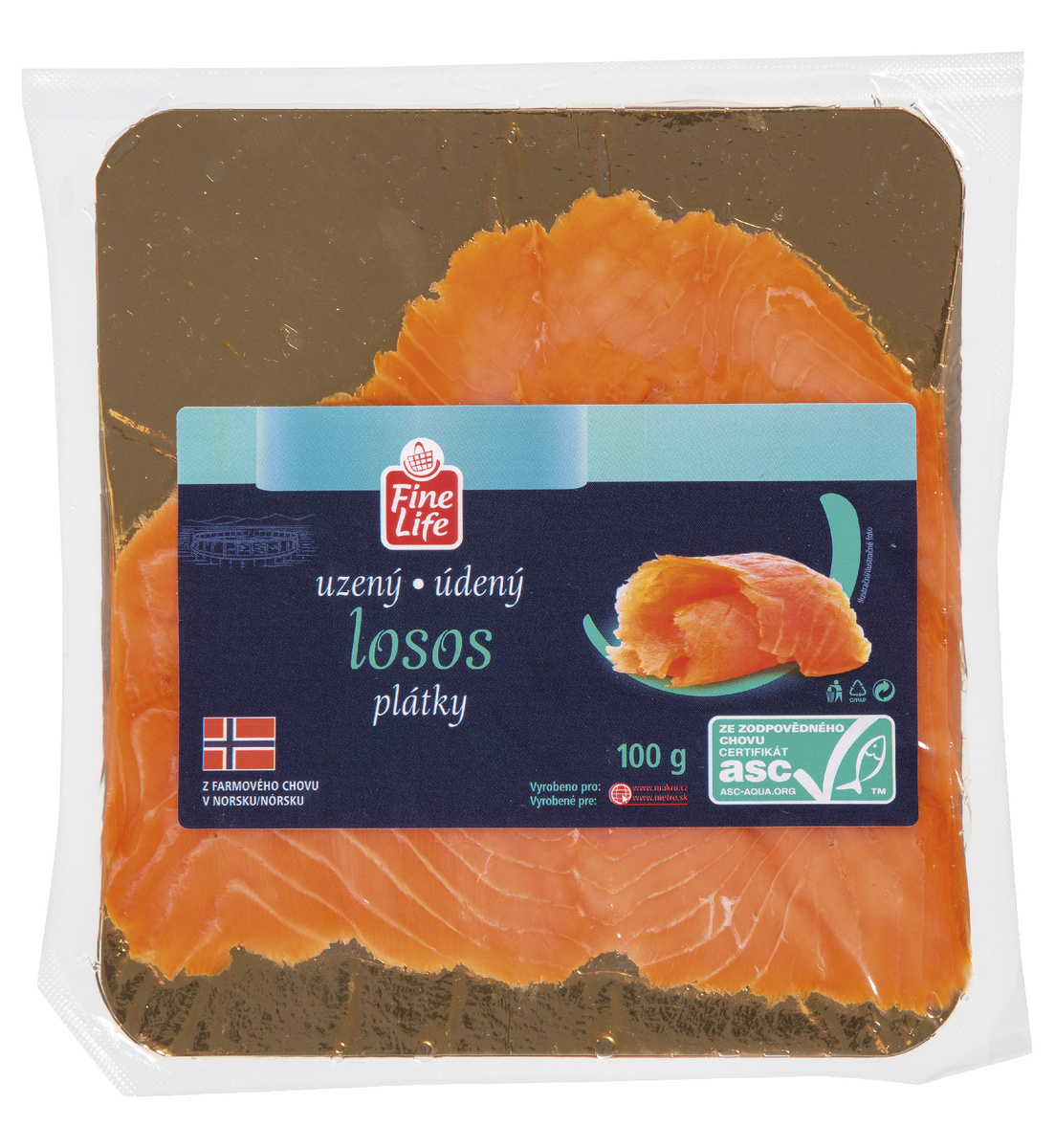 Fine Life Losos uzený plátky ASC chlaz. 100 g