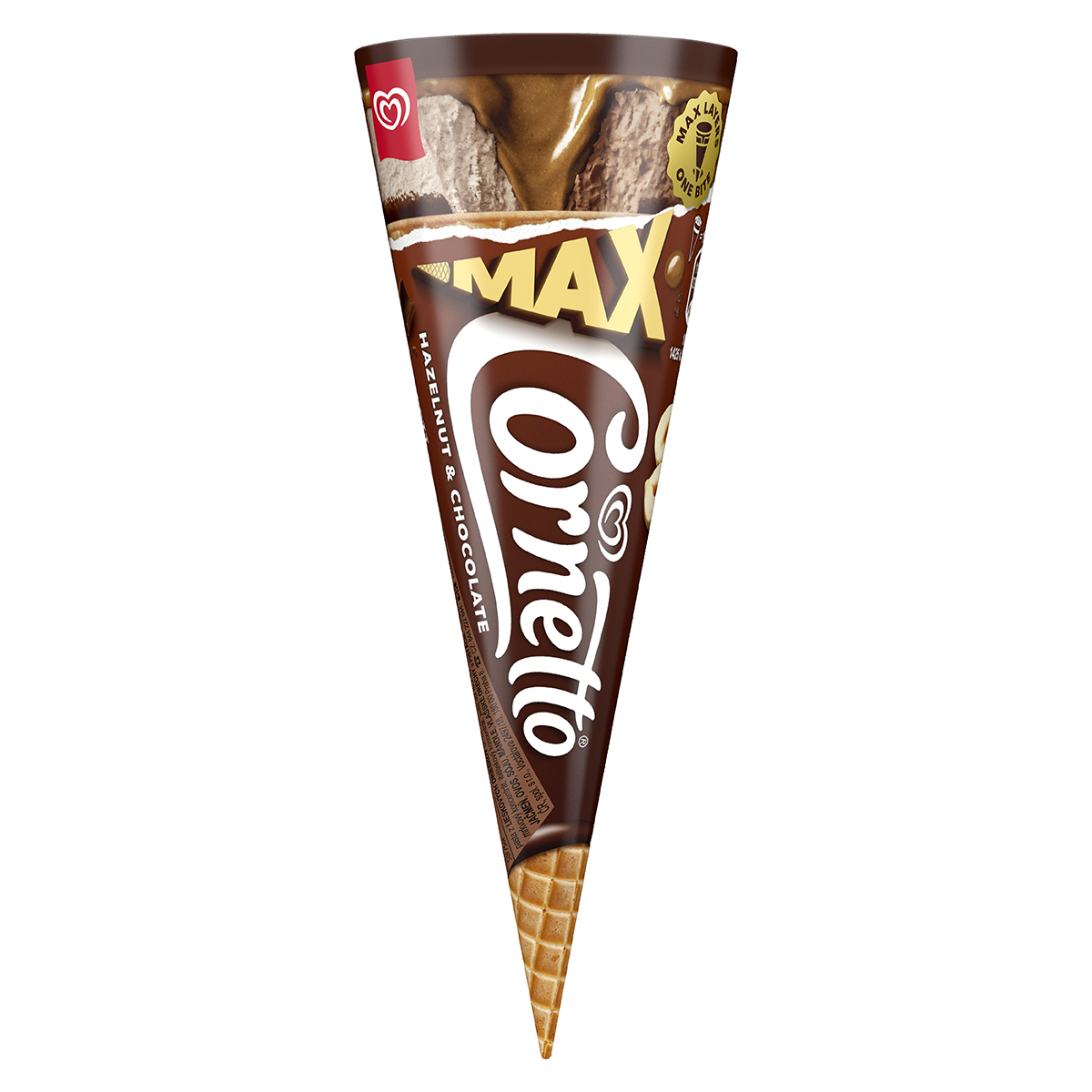 Cornetto Max Hazelnut & Chocolate mraž. 24 x 115 ml