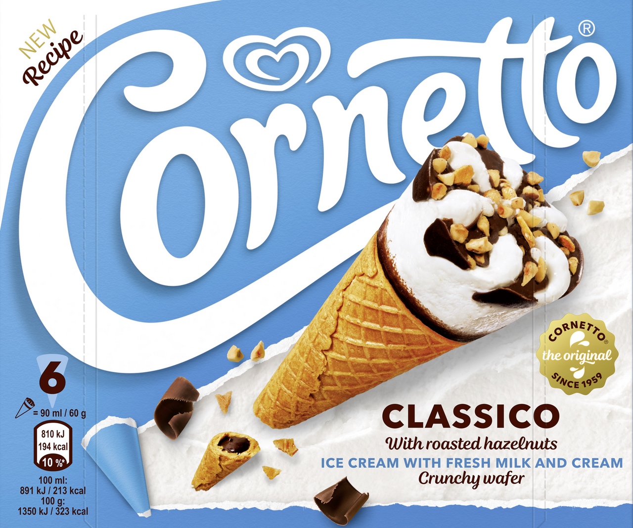 Cornetto Classico Multipack mraž. 6 x 90 ml