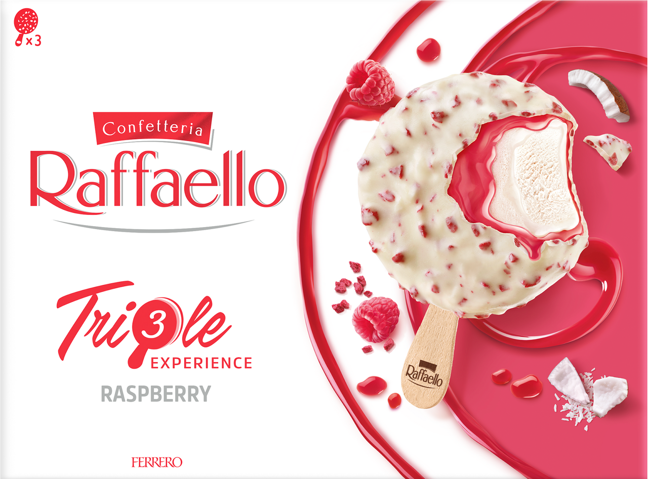 Raffaello Raspberry zmrzlina Multipack mraž. 3 x 60 ml