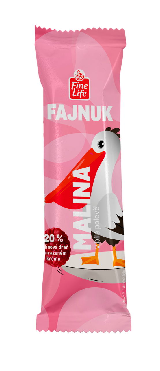 Fine Life Fajnuk malina bílá poleva mraž. 50 ml
