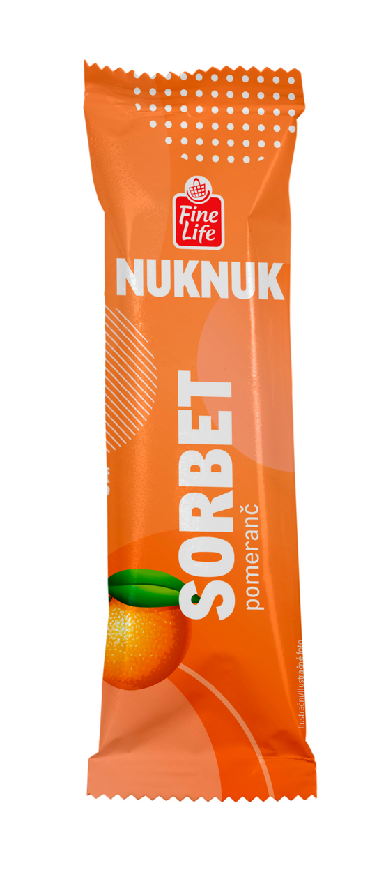 Fine Life Nuknuk pomerančový sorbet mraž. 25 x 50 ml