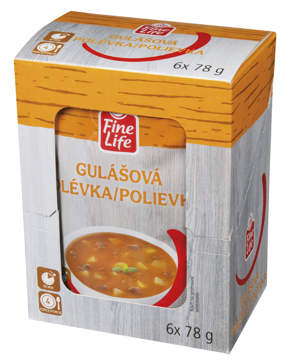 Fine Life Polévka gulášová 6 x 78 g